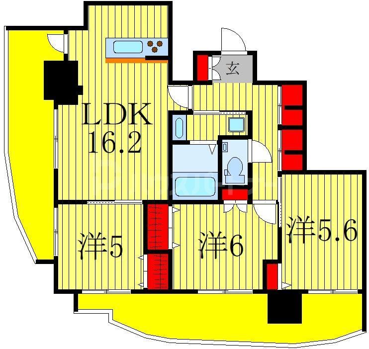 流山市前平井のマンションの間取り