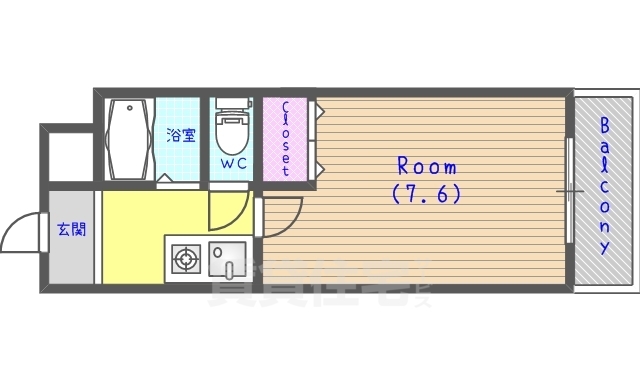 【京都市西京区桂市ノ前町のマンションの間取り】