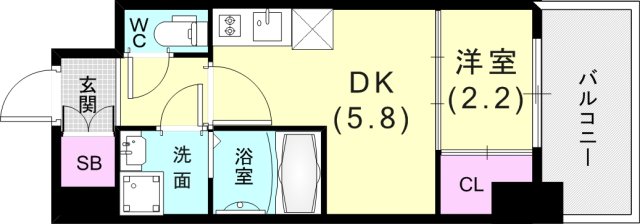 アドバンス神戸ラシュレの間取り