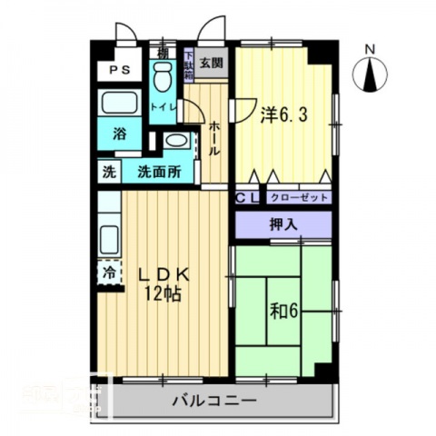 【ジュアン三条の間取り】