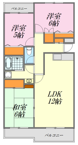 広島市佐伯区吉見園のマンションの間取り