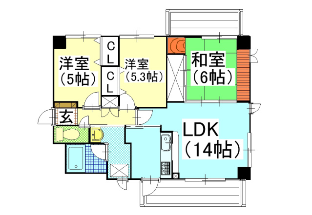 グリーンビレッジ北方の間取り