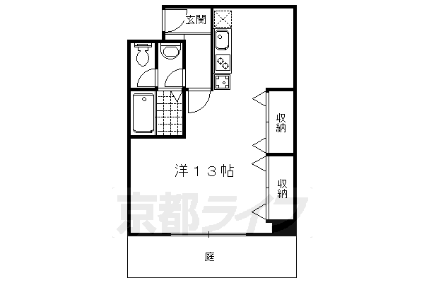 京都市右京区西院西貝川町のマンションの間取り