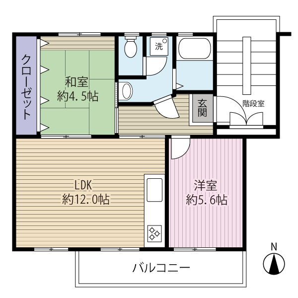 高洲二丁目住宅の間取り