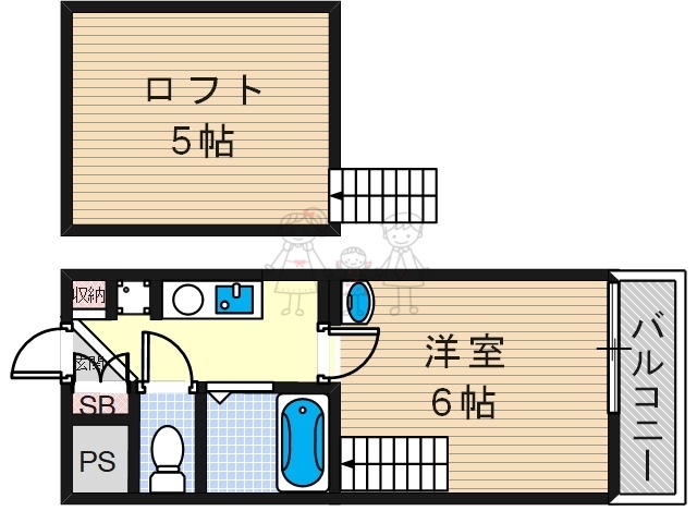 大阪府大阪市阿倍野区阪南町３（マンション）の賃貸物件の間取り