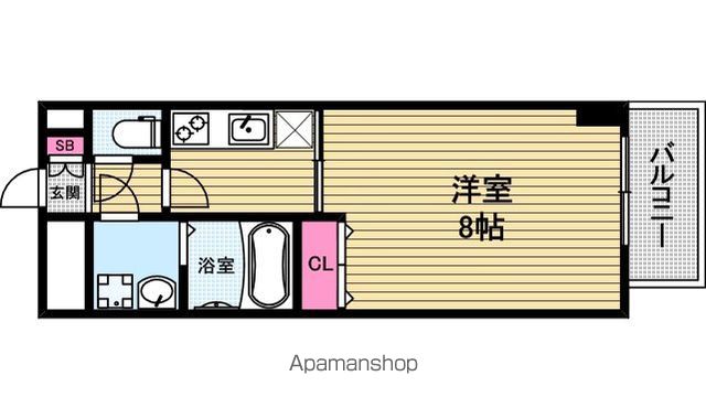 フロンティアコート堺筋本町の間取り写真