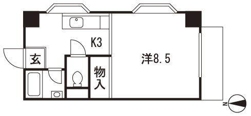 コンフォート今市の間取り