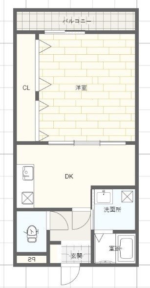 加古川市尾上町口里のマンションの間取り