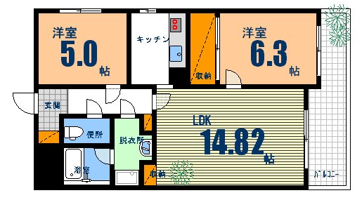 ジェイシティ八丁堀の間取り