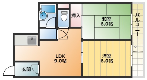 大阪市西成区玉出東のマンションの間取り