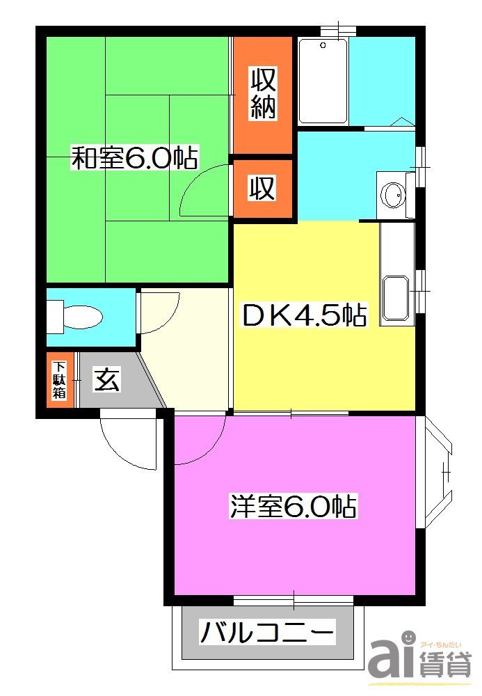 清瀬市上清戸のアパートの間取り