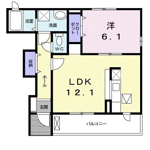 向日葵之絢　Ｇｒｅｅｎの間取り