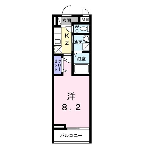 佐倉市井野のアパートの間取り