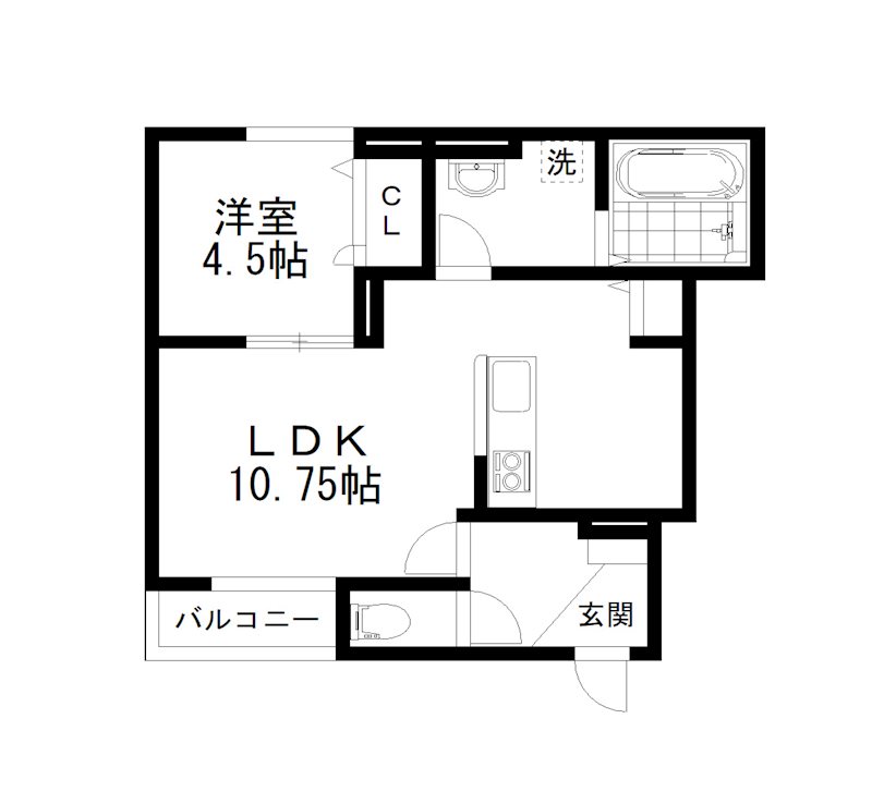 コージーフラットの間取り