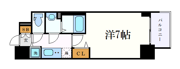 愛知県名古屋市中区丸の内２（マンション）の賃貸物件の間取り