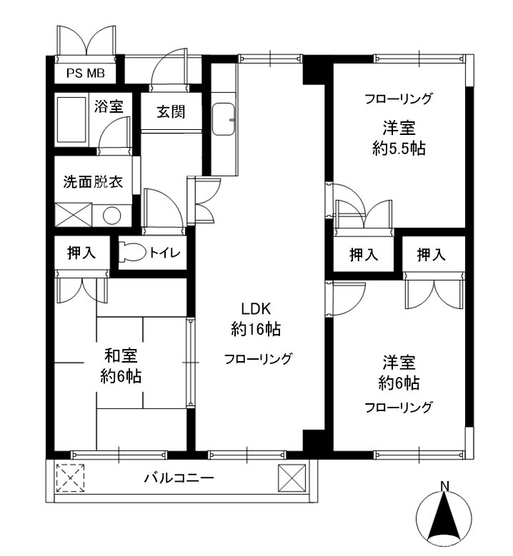 シルベーヌ北山の間取り