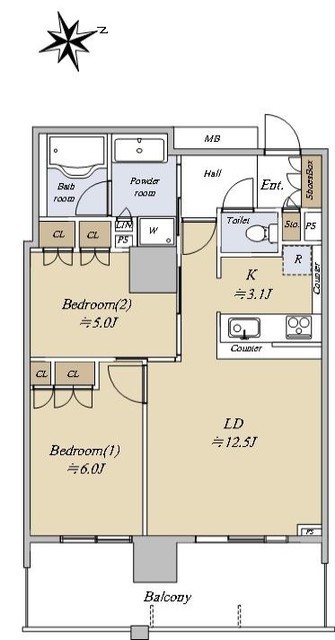 メガシティタワーズＴＨＥＷＥＳＴの間取り