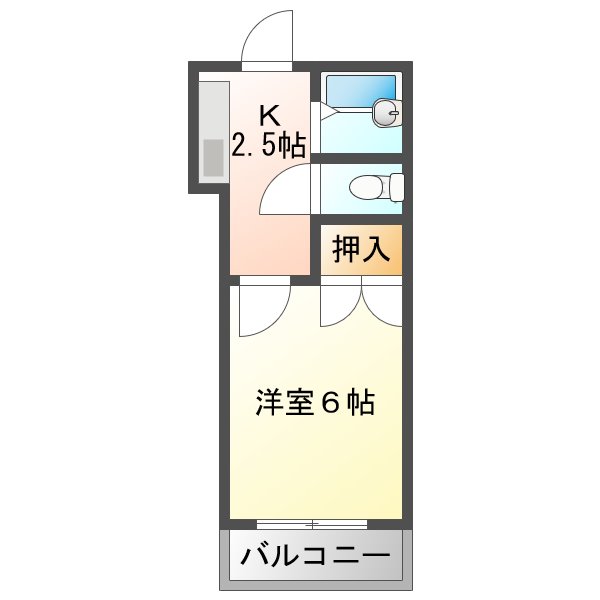 エクセレント安田D館の間取り