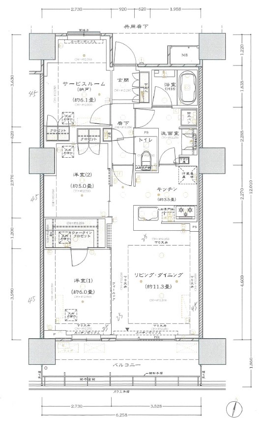 OMIYA SKY＆SQUARE THE TOWERの間取り