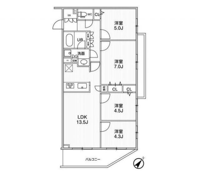 ＬＩＭＥ　ＲＥＳＩＤＥＮＣＥ　ＨＩＫＩＦＵＮＥ(ライム　レジデンス　ヒの間取り