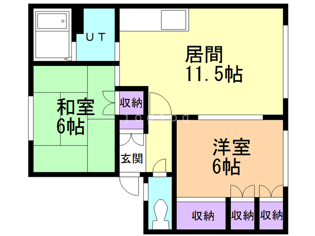 コーポ北栄の間取り