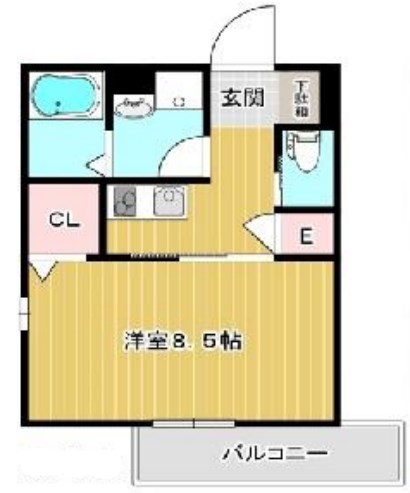 神戸市北区有野町有野のアパートの間取り