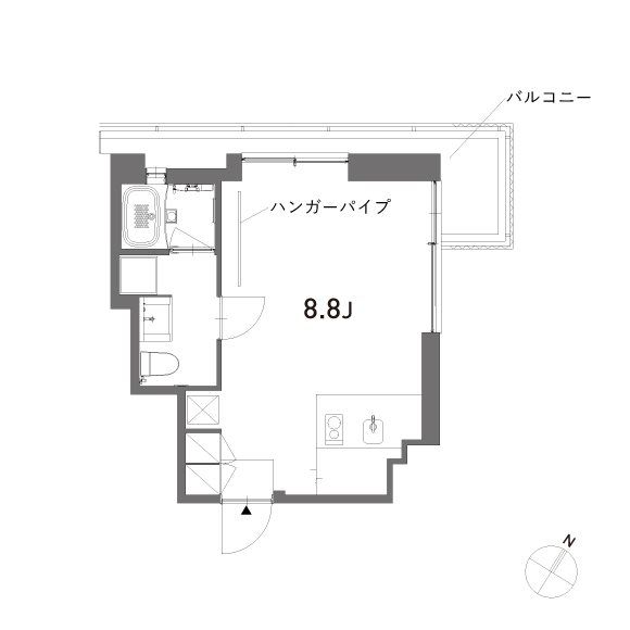 港区港南のマンションの間取り