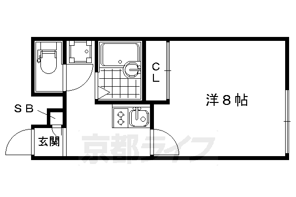 レオパレス鳴滝の間取り