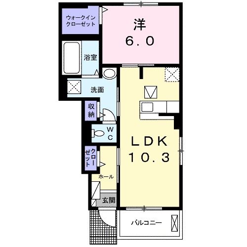 船橋市飯山満町のアパートの間取り