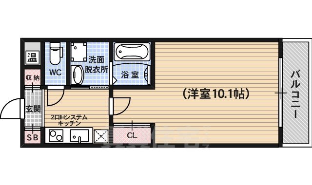 京都市南区東九条上御霊町のマンションの間取り