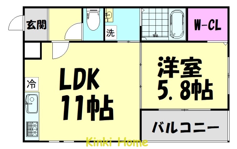 フジパレス秋月川田の間取り