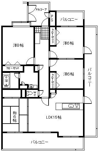 ドゥペール城見の間取り