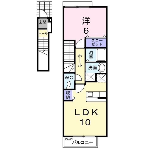 八戸市長者のアパートの間取り