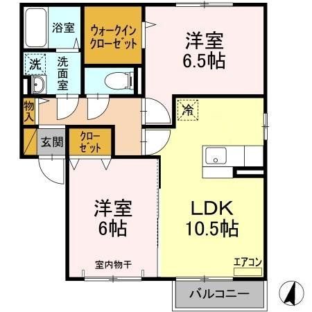 【柏市東逆井のアパートの間取り】