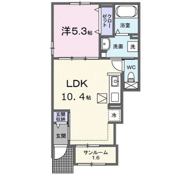 広島市安芸区瀬野のアパートの間取り