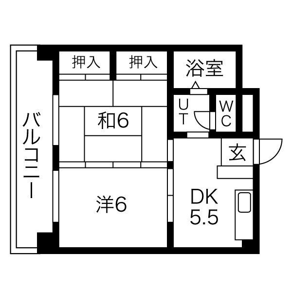 中央玻璃器マンションの間取り