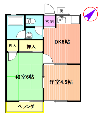 ハイツこみねの間取り