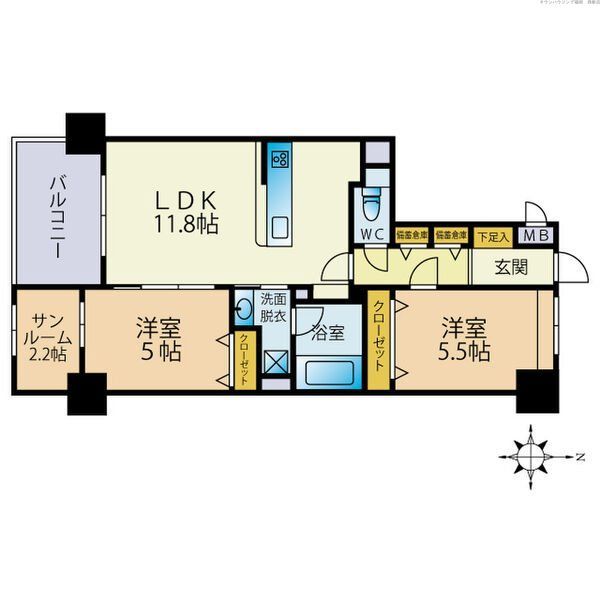 テラパカータ姪浜の間取り