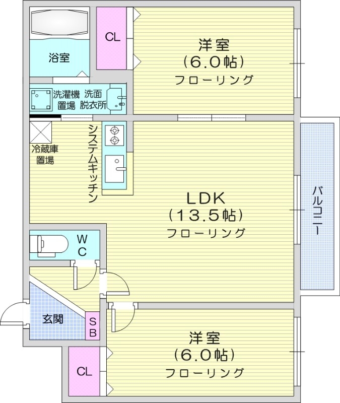 ルシアン元町の間取り