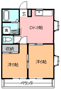 サンコート霧が丘Aの間取り