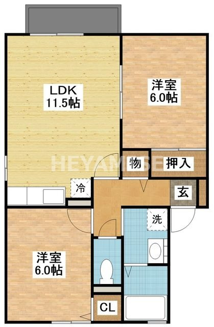 サンライズヒル福田A棟の間取り