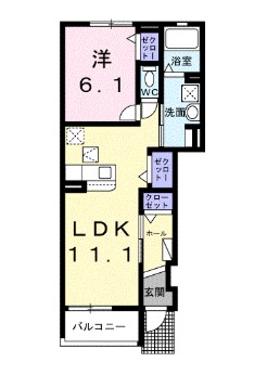 (仮称)山田町下谷上システム型アパートの間取り