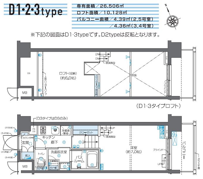 港区芝浦のマンションの間取り