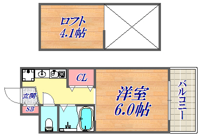 エステムコート三宮駅前ラ・ドゥーの間取り