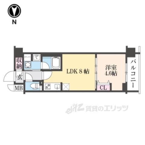 ベラジオ雅び東寺ＷＥＳＴの間取り