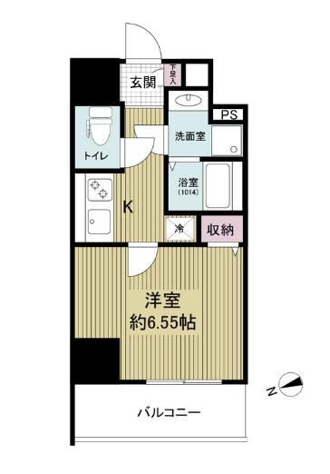 大阪市西区新町のマンションの間取り