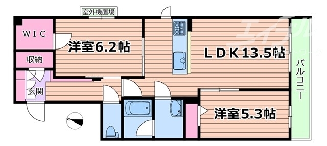 【ラ　メゾン　デ　エスポワールの間取り】