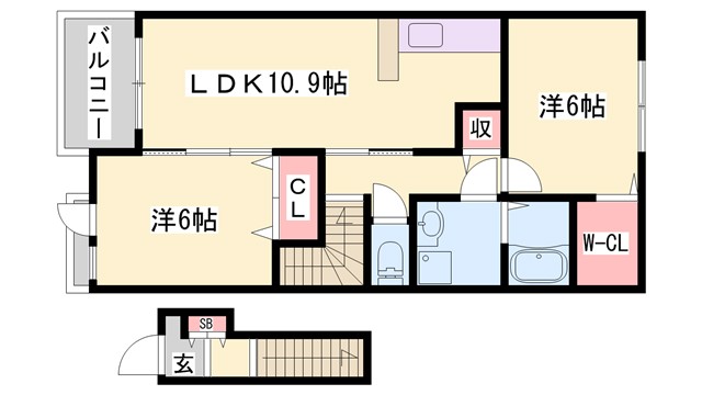 マリッチ赤穂Bの間取り