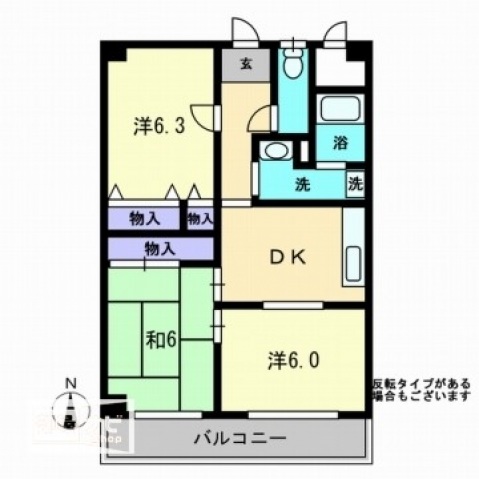 【ジュアン三条の間取り】