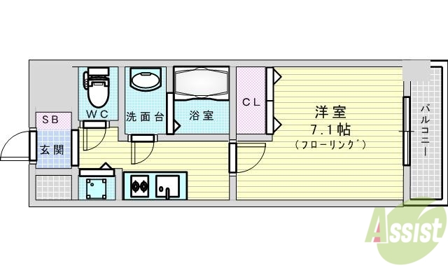 La Douceur新大阪の間取り